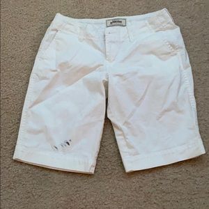 White jean shorts